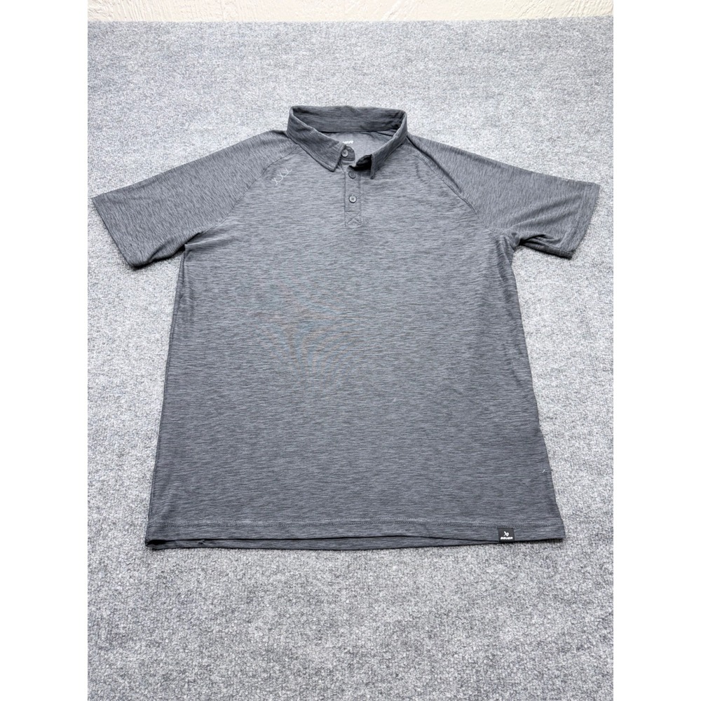 Bauer Hockey Canada Polo Shirt Mens Large L Grey Heathered XXX Short Sleeve